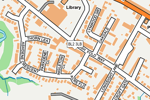 BL2 3LB map - OS OpenMap – Local (Ordnance Survey)