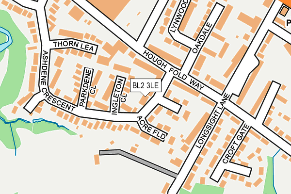 BL2 3LE map - OS OpenMap – Local (Ordnance Survey)