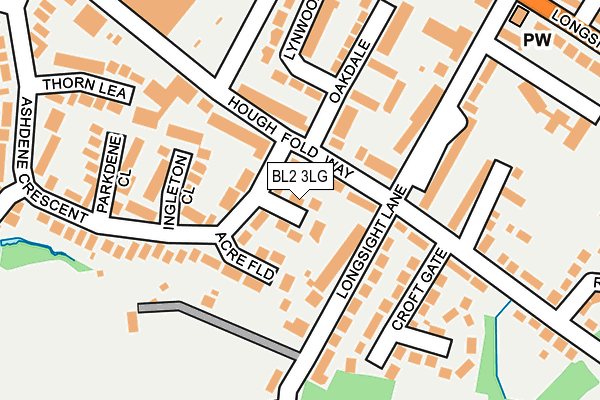 BL2 3LG map - OS OpenMap – Local (Ordnance Survey)