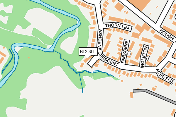 BL2 3LL map - OS OpenMap – Local (Ordnance Survey)