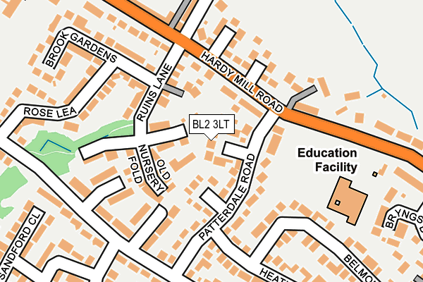 BL2 3LT map - OS OpenMap – Local (Ordnance Survey)