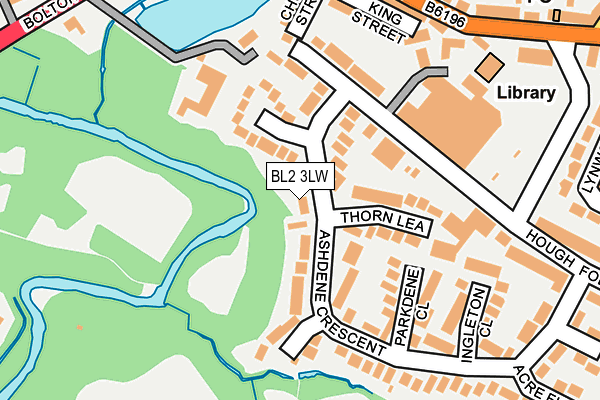 BL2 3LW map - OS OpenMap – Local (Ordnance Survey)
