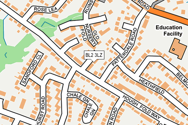 BL2 3LZ map - OS OpenMap – Local (Ordnance Survey)