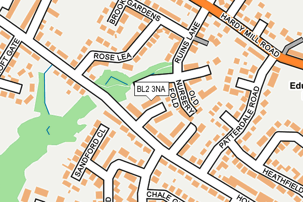 BL2 3NA map - OS OpenMap – Local (Ordnance Survey)
