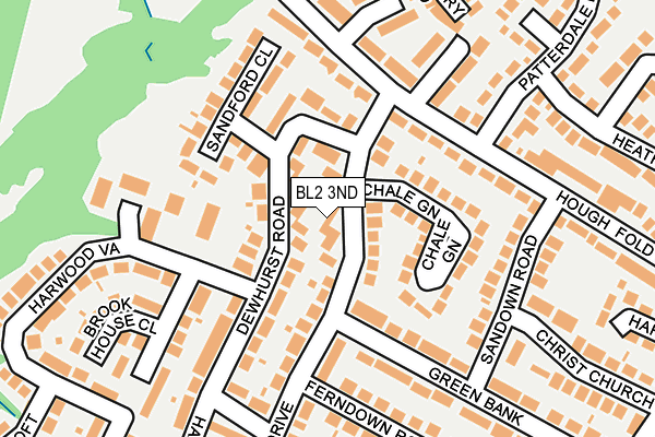 BL2 3ND map - OS OpenMap – Local (Ordnance Survey)