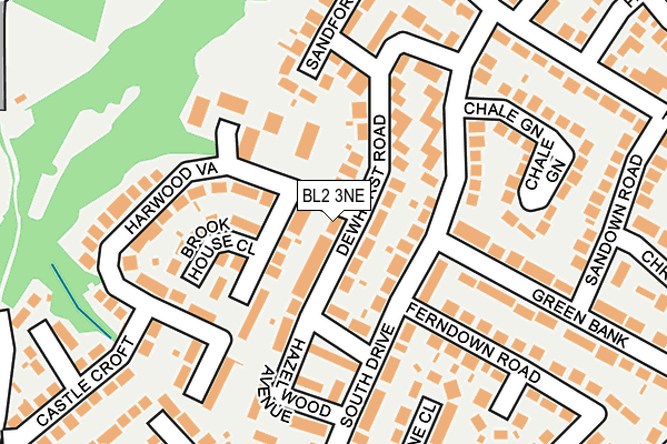 BL2 3NE map - OS OpenMap – Local (Ordnance Survey)
