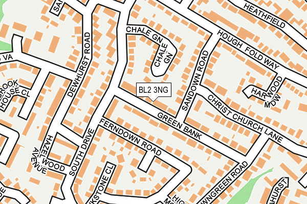 BL2 3NG map - OS OpenMap – Local (Ordnance Survey)