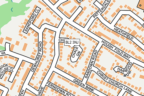 BL2 3NJ map - OS OpenMap – Local (Ordnance Survey)
