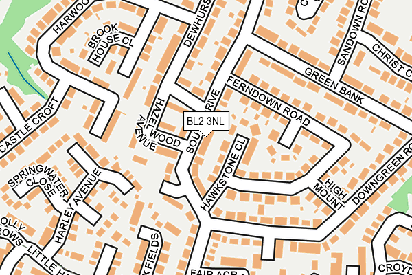 BL2 3NL map - OS OpenMap – Local (Ordnance Survey)