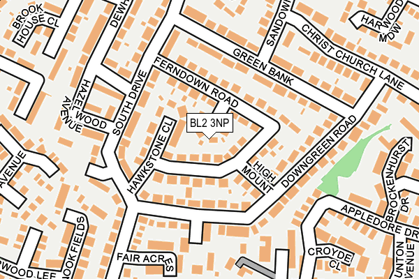 BL2 3NP map - OS OpenMap – Local (Ordnance Survey)