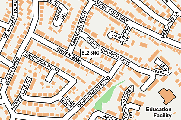 BL2 3NQ map - OS OpenMap – Local (Ordnance Survey)
