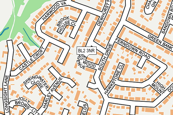 BL2 3NR map - OS OpenMap – Local (Ordnance Survey)
