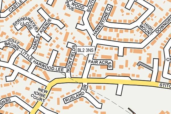 BL2 3NS map - OS OpenMap – Local (Ordnance Survey)