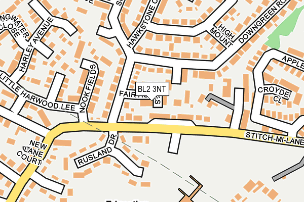 BL2 3NT map - OS OpenMap – Local (Ordnance Survey)