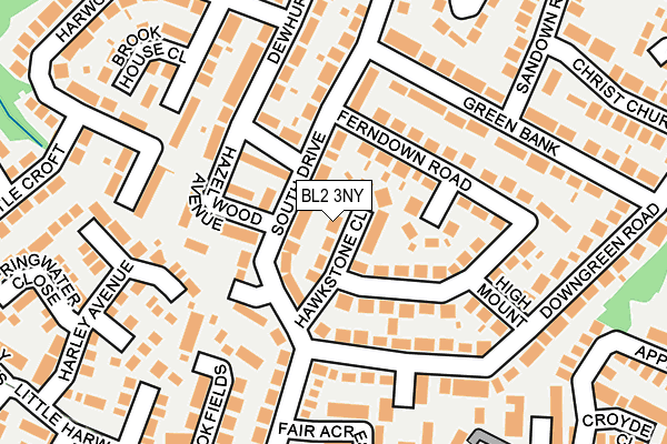 BL2 3NY map - OS OpenMap – Local (Ordnance Survey)
