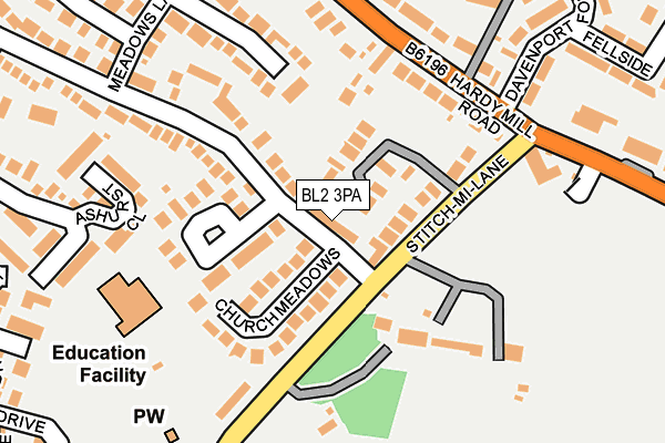 BL2 3PA map - OS OpenMap – Local (Ordnance Survey)