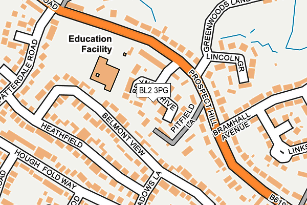 BL2 3PG map - OS OpenMap – Local (Ordnance Survey)