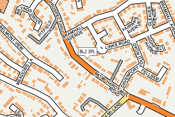 BL2 3PL map - OS OpenMap – Local (Ordnance Survey)
