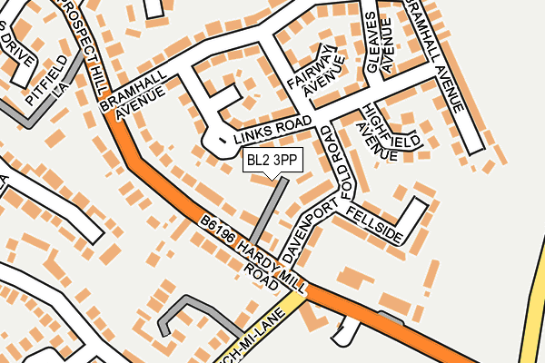 BL2 3PP map - OS OpenMap – Local (Ordnance Survey)
