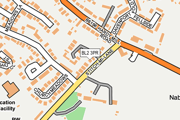 BL2 3PR map - OS OpenMap – Local (Ordnance Survey)