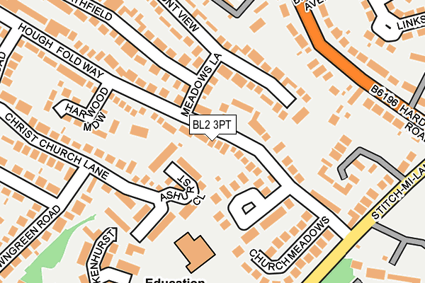 BL2 3PT map - OS OpenMap – Local (Ordnance Survey)