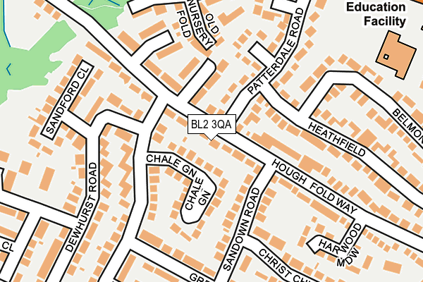 BL2 3QA map - OS OpenMap – Local (Ordnance Survey)