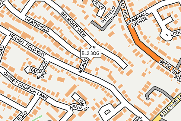 BL2 3QG map - OS OpenMap – Local (Ordnance Survey)