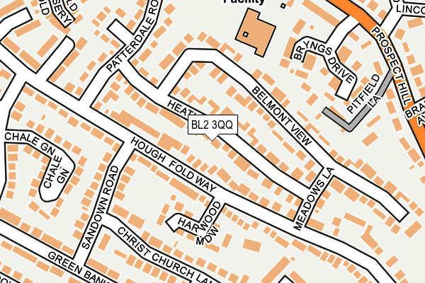 BL2 3QQ map - OS OpenMap – Local (Ordnance Survey)