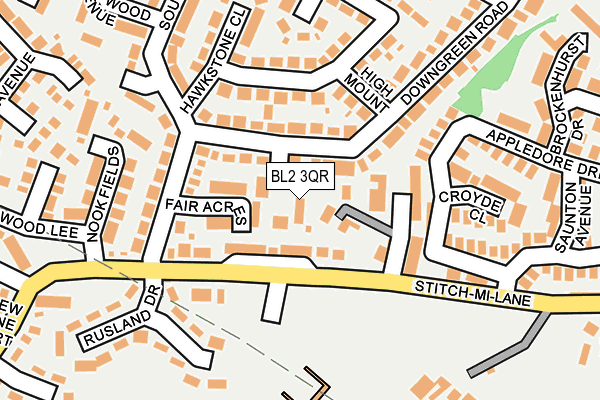 BL2 3QR map - OS OpenMap – Local (Ordnance Survey)