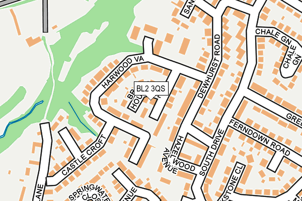 BL2 3QS map - OS OpenMap – Local (Ordnance Survey)
