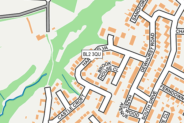 BL2 3QU map - OS OpenMap – Local (Ordnance Survey)