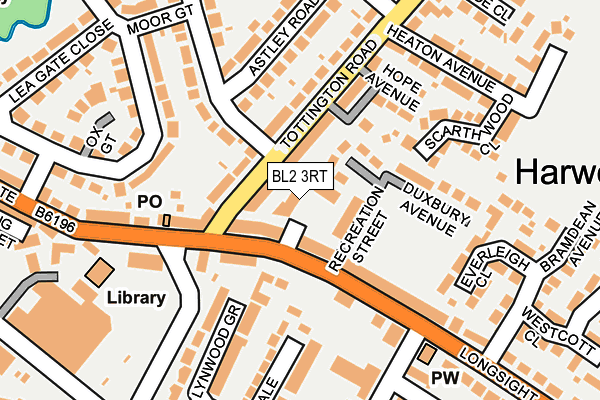 BL2 3RT map - OS OpenMap – Local (Ordnance Survey)