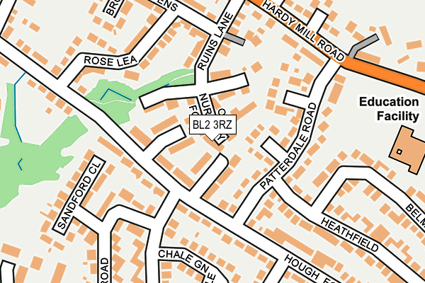BL2 3RZ map - OS OpenMap – Local (Ordnance Survey)