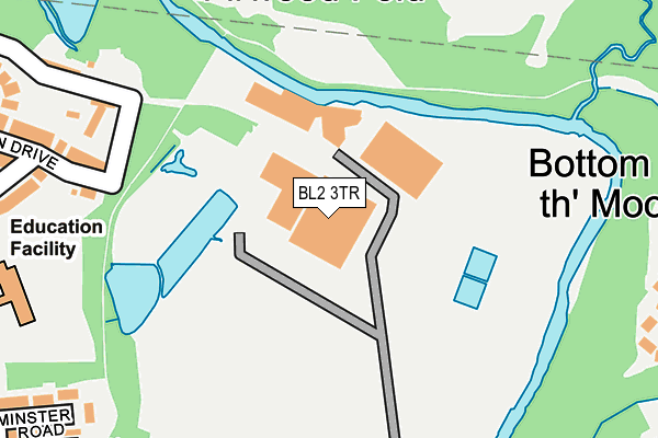 BL2 3TR map - OS OpenMap – Local (Ordnance Survey)