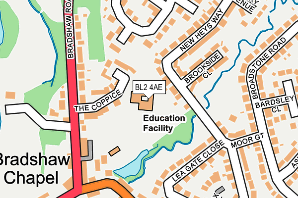 BL2 4AE map - OS OpenMap – Local (Ordnance Survey)