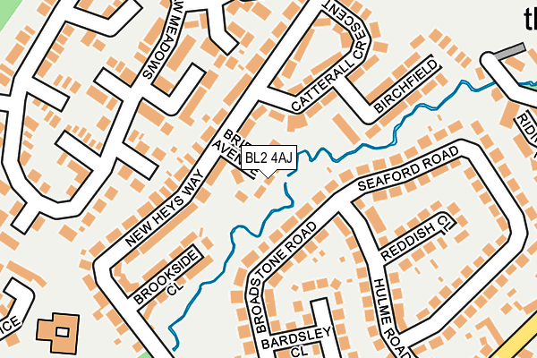 BL2 4AJ map - OS OpenMap – Local (Ordnance Survey)