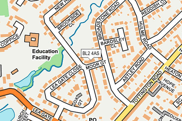 BL2 4AS map - OS OpenMap – Local (Ordnance Survey)