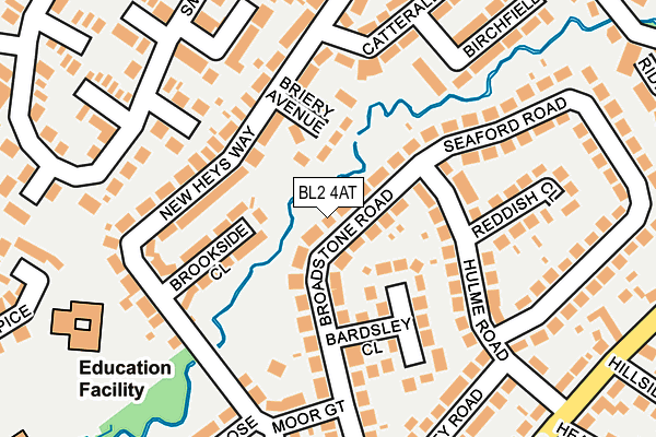 BL2 4AT map - OS OpenMap – Local (Ordnance Survey)