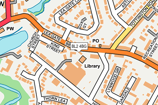 BL2 4BG map - OS OpenMap – Local (Ordnance Survey)