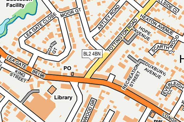 BL2 4BN map - OS OpenMap – Local (Ordnance Survey)