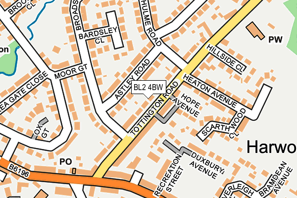 BL2 4BW map - OS OpenMap – Local (Ordnance Survey)