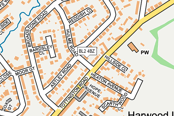 BL2 4BZ map - OS OpenMap – Local (Ordnance Survey)