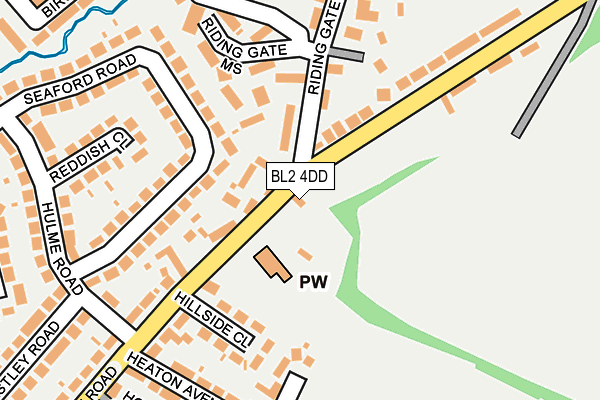 BL2 4DD map - OS OpenMap – Local (Ordnance Survey)
