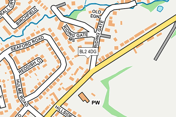 BL2 4DG map - OS OpenMap – Local (Ordnance Survey)
