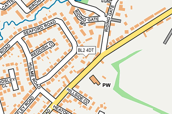 BL2 4DT map - OS OpenMap – Local (Ordnance Survey)