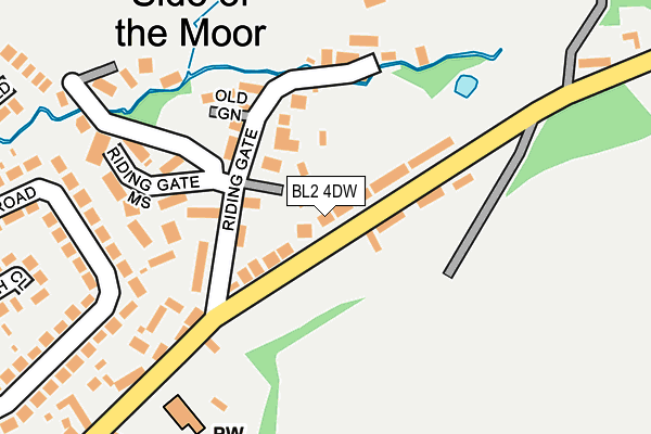 BL2 4DW map - OS OpenMap – Local (Ordnance Survey)