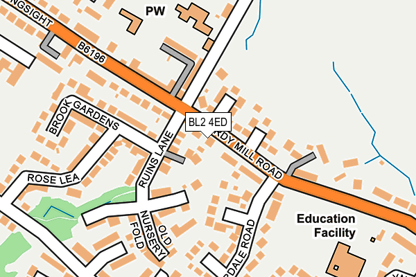 BL2 4ED map - OS OpenMap – Local (Ordnance Survey)