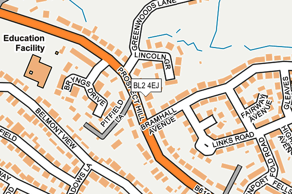 BL2 4EJ map - OS OpenMap – Local (Ordnance Survey)