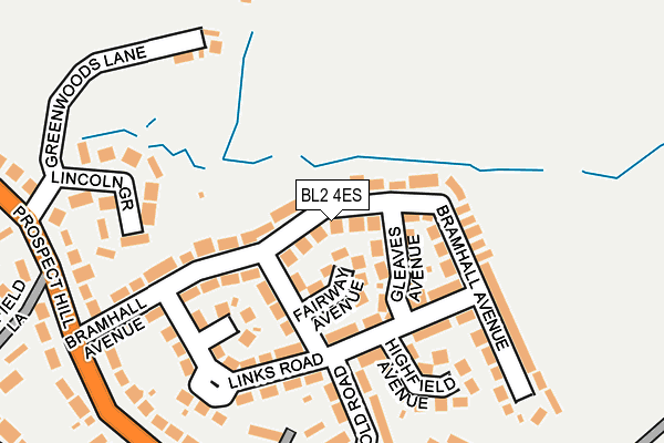 BL2 4ES map - OS OpenMap – Local (Ordnance Survey)