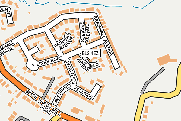 BL2 4EZ map - OS OpenMap – Local (Ordnance Survey)